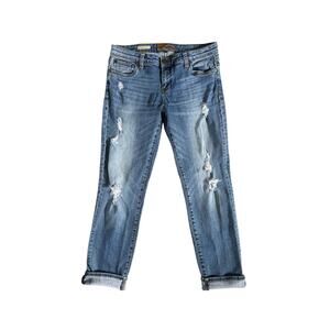 KUT from the Kloth Katy mid-rise, boyfriend Straight Leg Jean Size 8